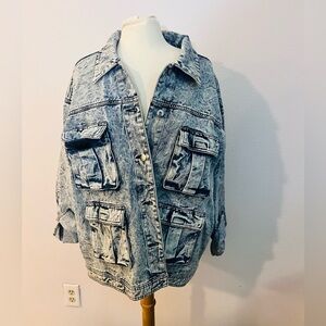 Wild Fable Vintage Wash 90’s utility jean jacket